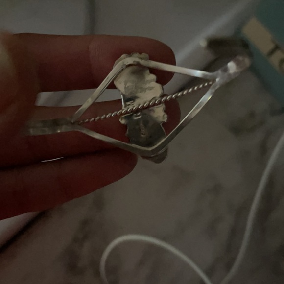 Sterling silver bracelet with stone - ZUNI - Picture 2 of 2